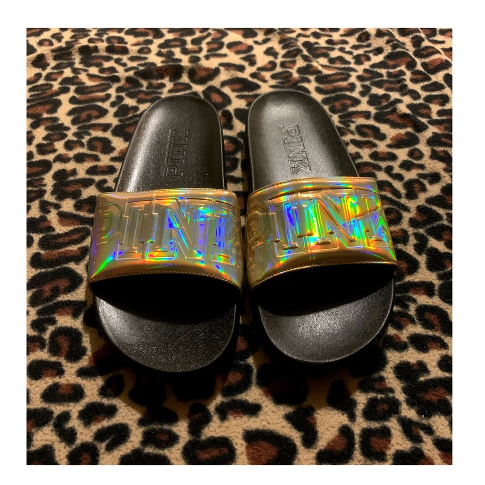 Victoria Secret PINK Gold Sandals ⭐️💛